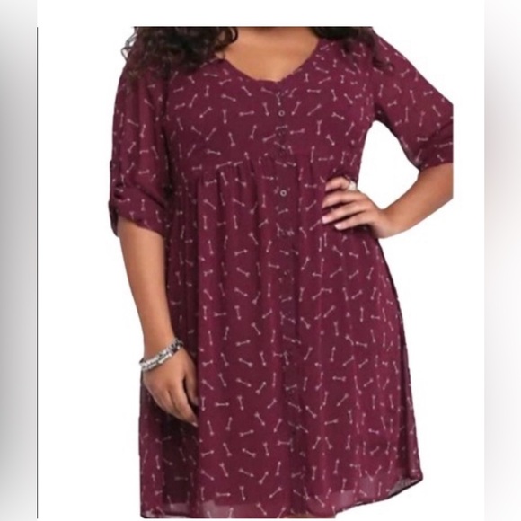 torrid Dresses & Skirts - Torrid 1 1X sheer dress arrow print 549